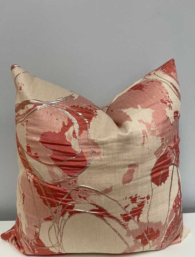 Coral Magnolia Pillow Cover